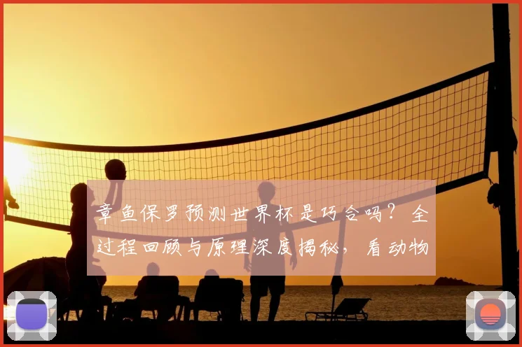 章鱼保罗预测世界杯是巧合吗?全过程回顾与原理深度揭秘,看动物预言背后的真相